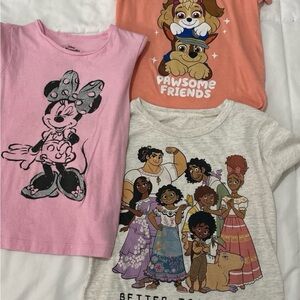 Disney Character T-Shirts Set / Girls Clothing Bundle